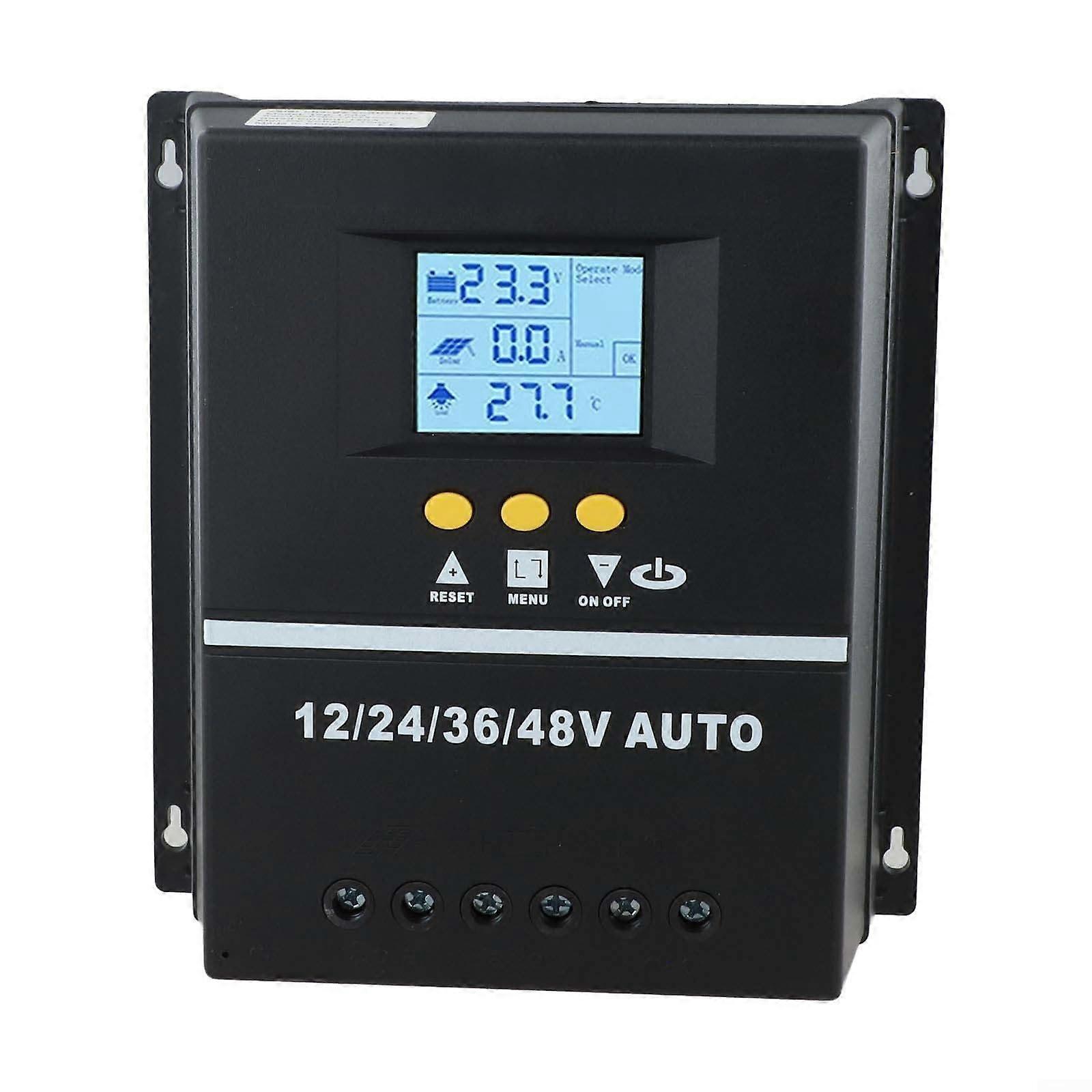 150A MPPT Solar Charge Controller with LCD Display, Dual USB, Auto 12V48V Detection for Solar Panel Battery