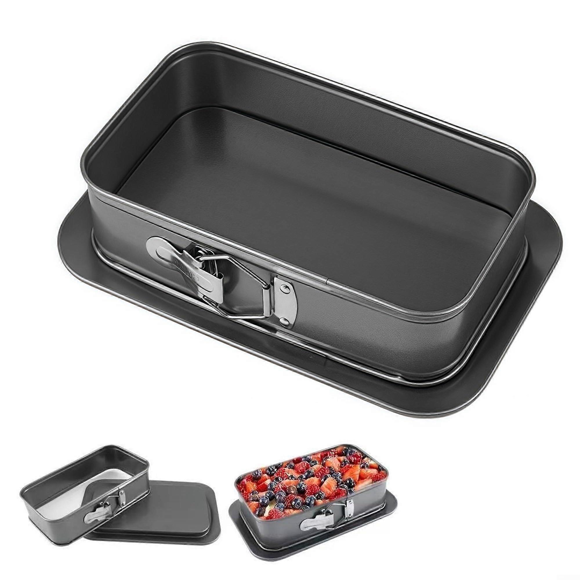 Rectangle Springform Cake Pan Nonstick with Quick Release Bottom for Cheesecake Tiramisu Pizza