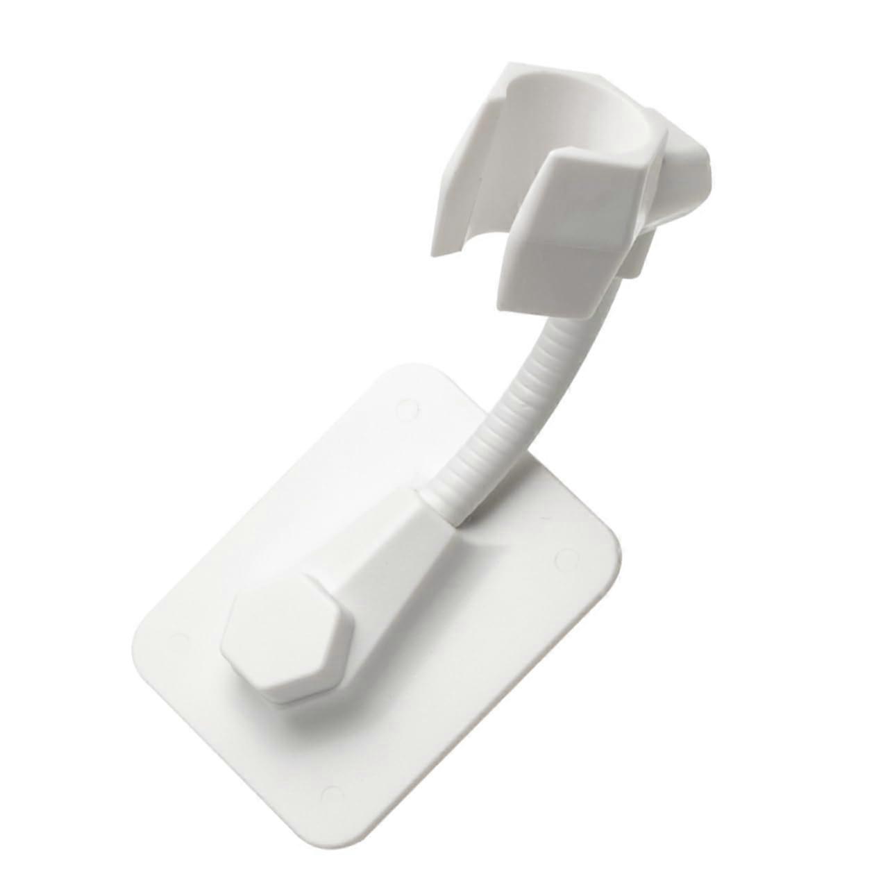 2PCS Adjustable Shower Head Holder 360° Rotatable No Drill Wall Mounted Bracket for Bathroom