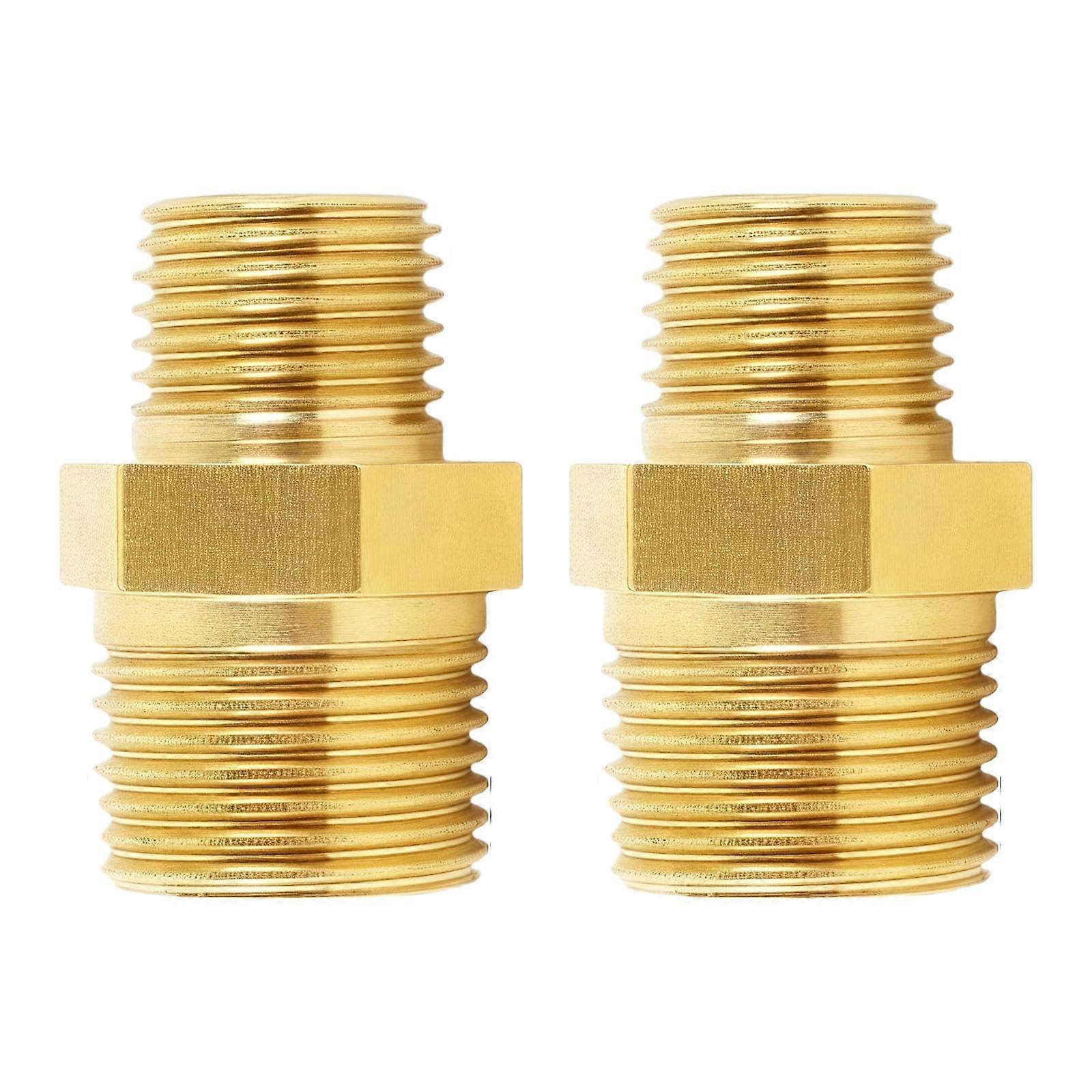 Pressure Brass Pipe Connector Double Male Threaded Leak Fitting for Various Pipe Sizes