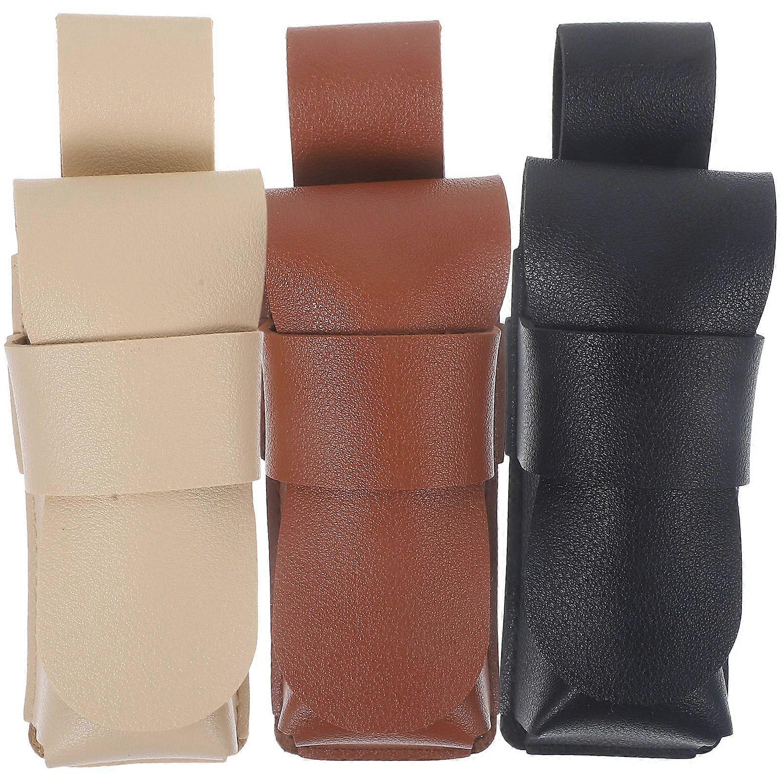 3pcs Harmonica Protective Covers Leather Harmonica Sleeves Harmonica Protector