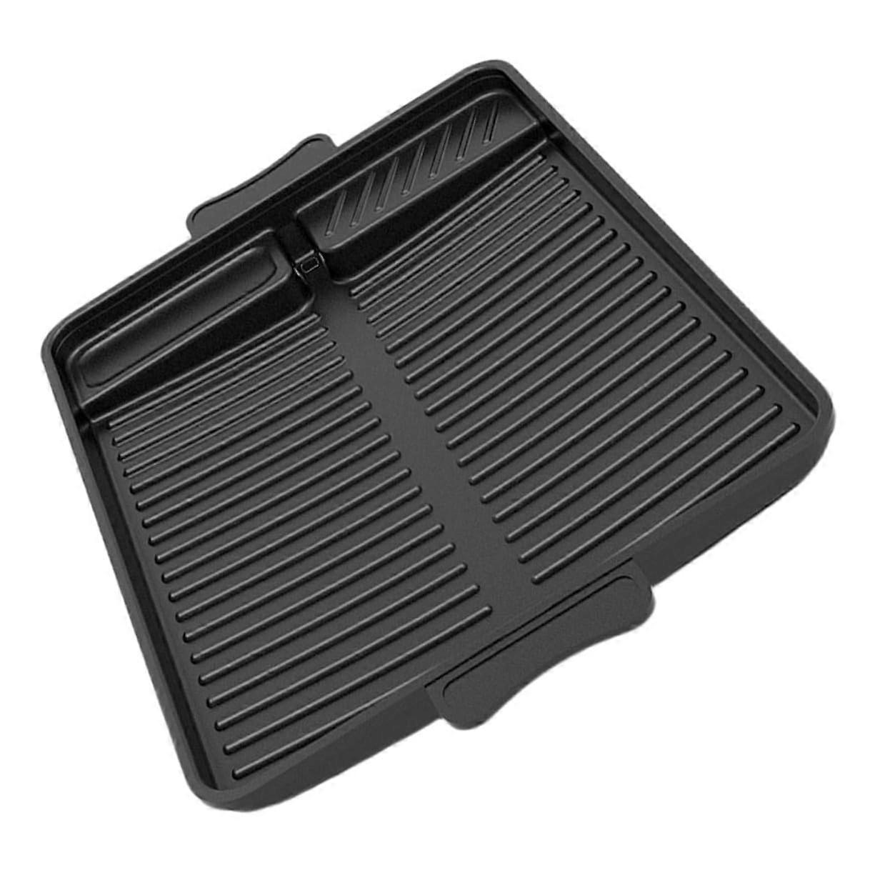 Korean BBQ Grill Pan Non Stick Rectangular Griddle for Indoor Outdoor Cooking Meat Vegetables