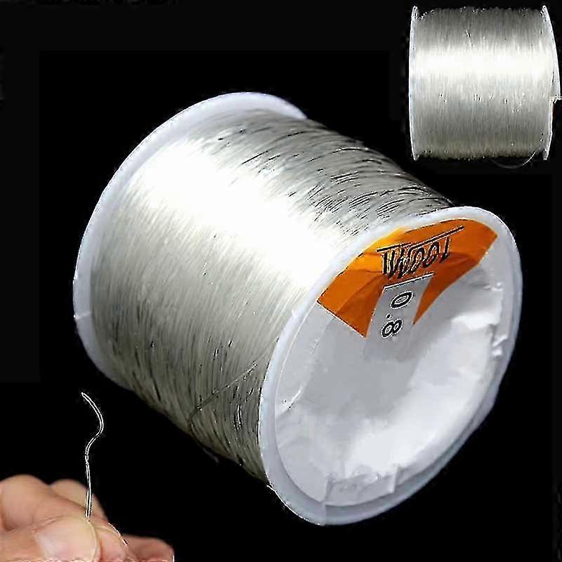 0.8mm 100 Meter Clear Stretch Elastic Beading Cord Spool String Roll·Wire
