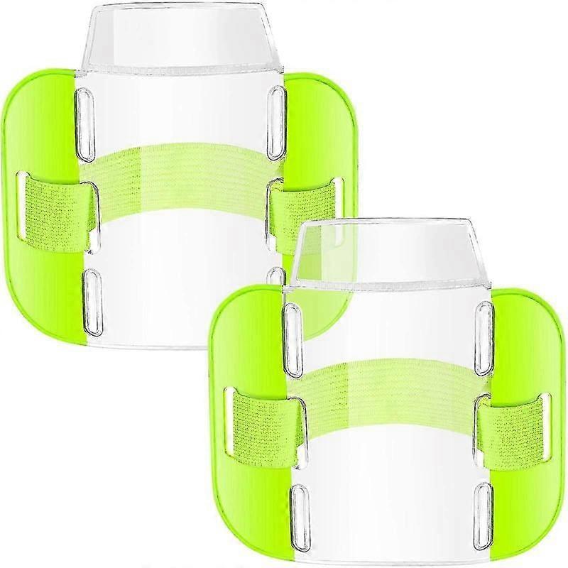 High visibility security ID badge holders for arms