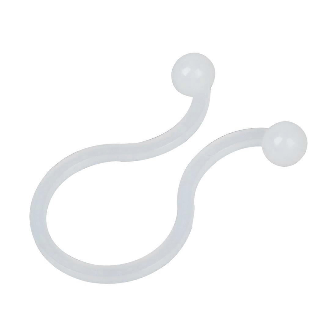 White Nylon Round Tips Twist Lock Cable Tie 100 Pcs