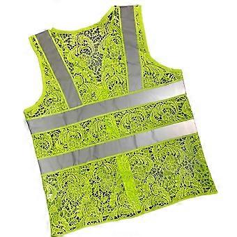 Chaleco reflectante ligero con cremallera para hombre, mujer y niño (naranja, talla L)