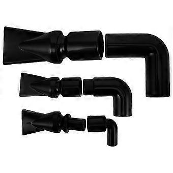 Black PVC Duckbill Nozzle for Aquarium Pump Water Return 3Pcs Plastic Fitting