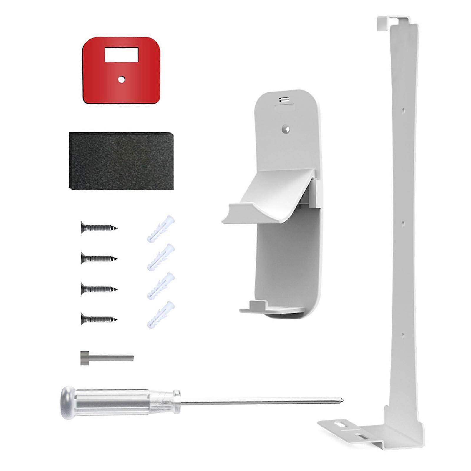 Wall Mount Game Console Holder with Controller and Headphone Rack, Space Saving Durable Stand