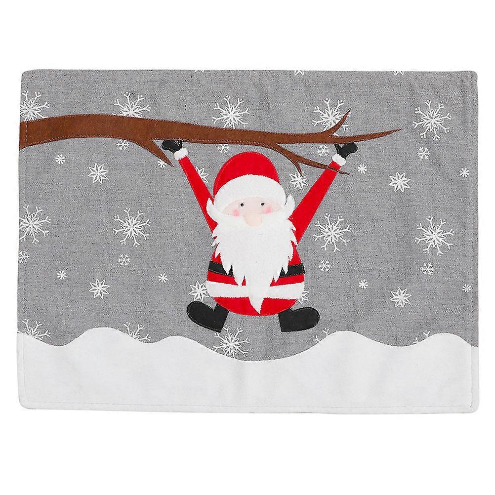 Embroidery Table Mat Christmas Table Mat for Decor 1Pcs