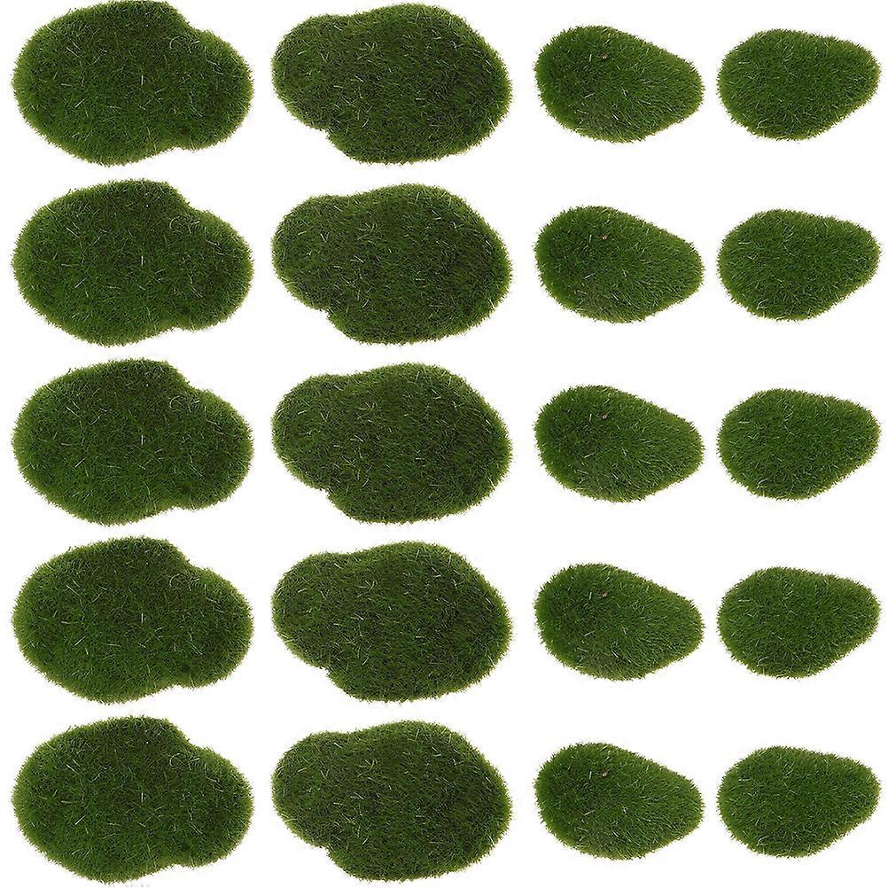 Artificial Moss Rocks Simulation Stones for Decor 24Pcs Collection