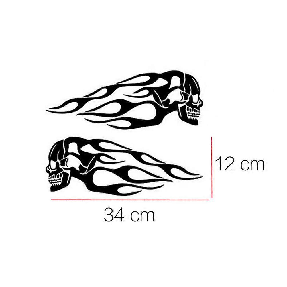 Motorcycle Stickers Decorative Decals for 1 Sheet Black