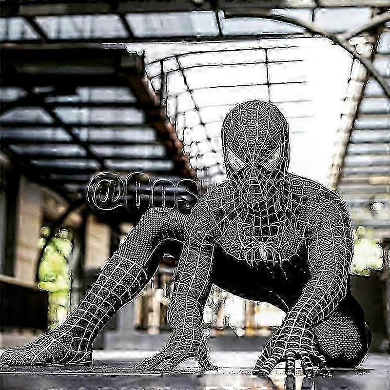 Tobey Maguire Spiderman Costume Black/red Raimi Spider Man Cosplay Superhero Zentai Suit Halloween Costumes For Adults/kids Z