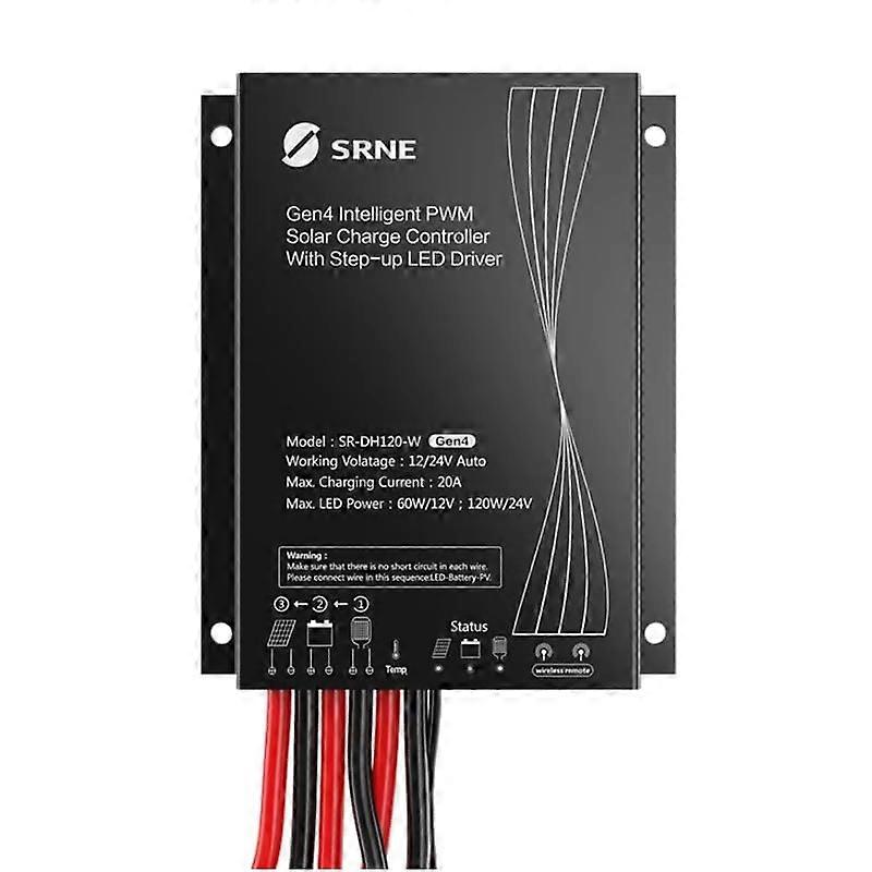 DH120 12V 24V Solar Charge Controller 20A Wireless LED Dimming IP67 Constant Current Street Light Controller