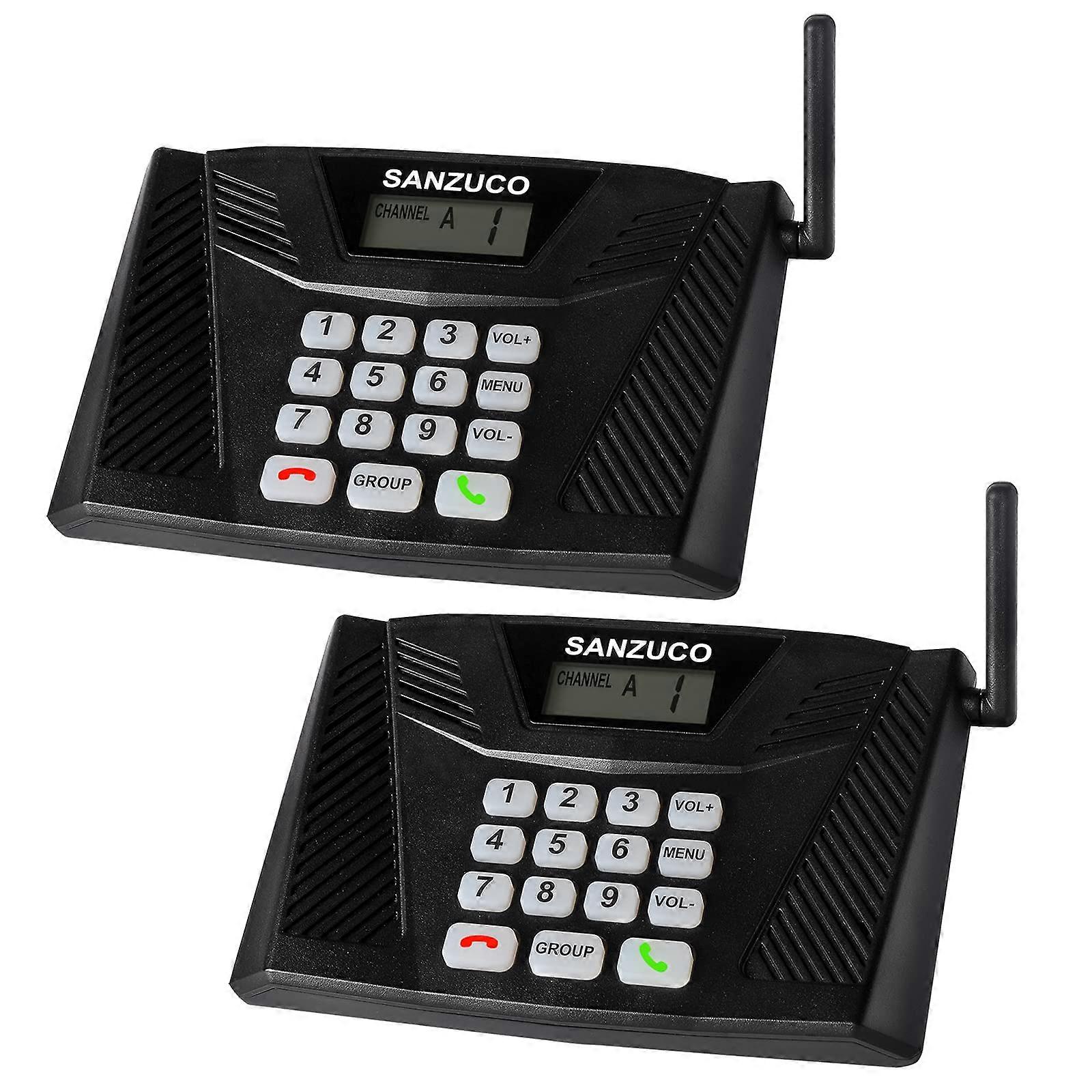 Wireless Intercom System for Home and Office, Long Range 18 Channel Hands TwoWay Communication, Pack 2