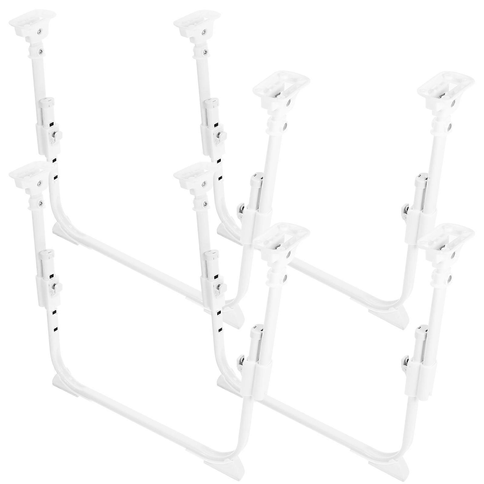 2 Pairs Foldable Table Legs Small Folding Adjustable Desk White