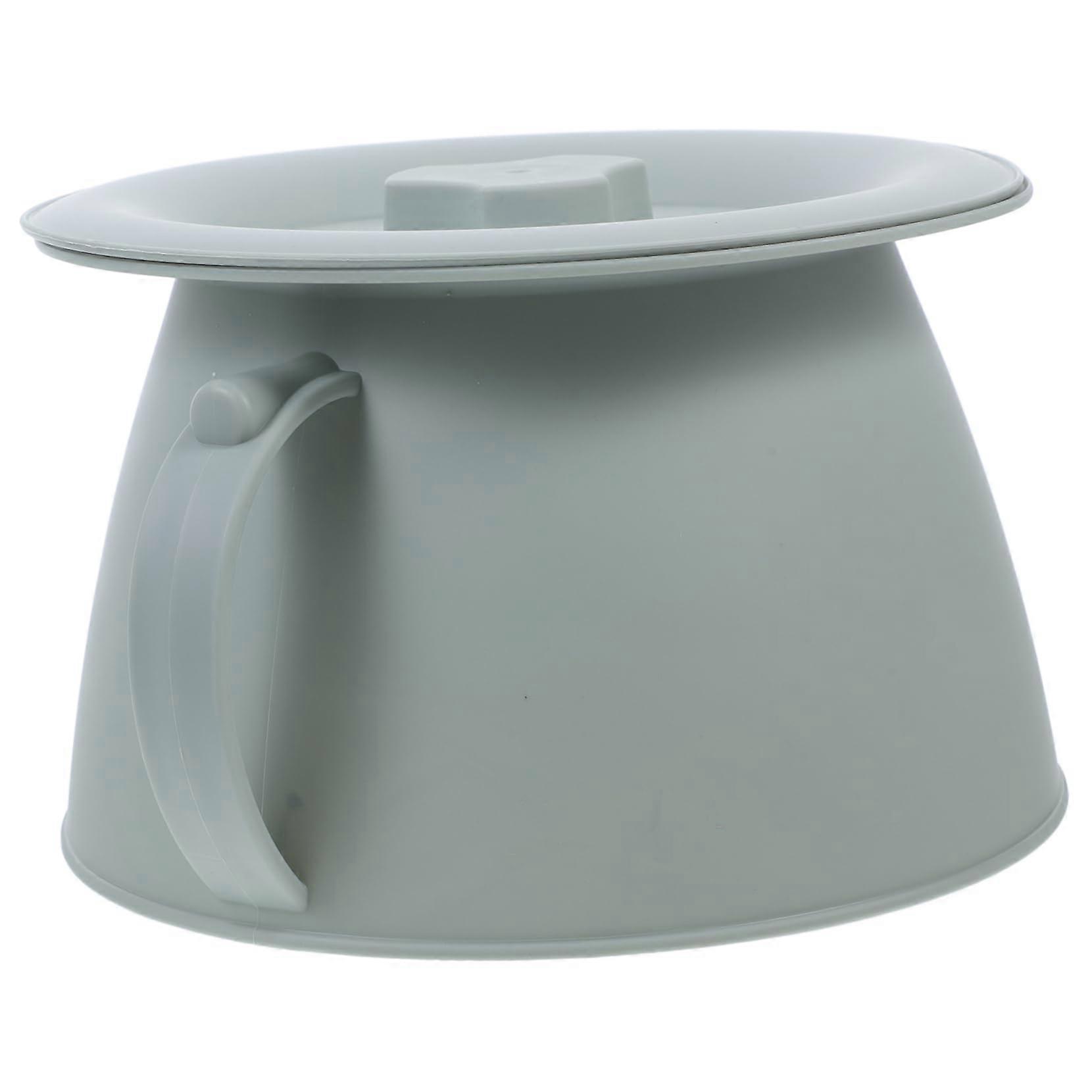 Bedside Urinal for Elderly with Ergonomic Handle, EasyClean Plastic Portable Chamber Pot