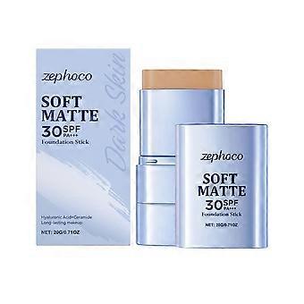 Två-i-ett Soft Mist Foundation Stick (för mörkare hudtoner) Ger en lätt, concealer, långvarig, strålande, glänsande och klar makeupeffekt