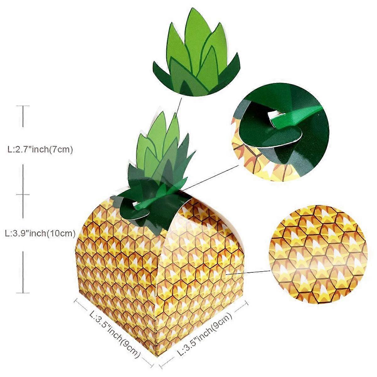 Beautiful Pineapple Storage Box for Candy Gift Use 50Pcs Pack