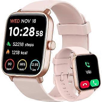Smartwatch met Bluetooth-bellen, ingebouwde Alexa, 1,8-inch HD-fitness tracker, hartslagmeter, SpO2, sl 2ytrd
