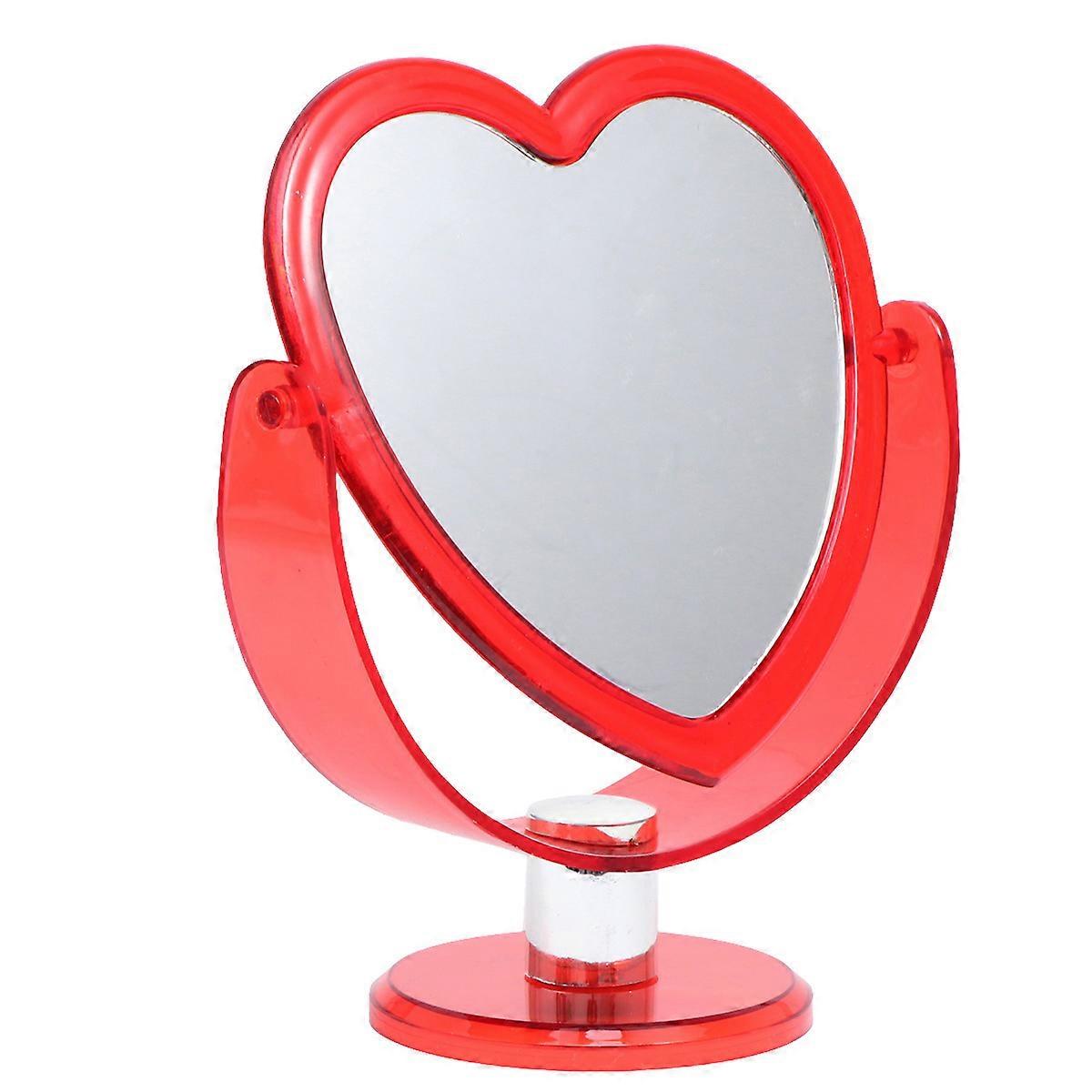 Loving Heart Mirror Makeup Mirror Two-Sided Function for Home Use