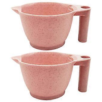 Professional Use Hair Dyeing Bowl For Beauty Treatment Sturdy PP Material 2Pcs