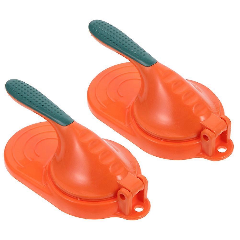 Dumpling Skin Mold Small Dumpling Press for Kitchen Use 2Pcs Orange Tool