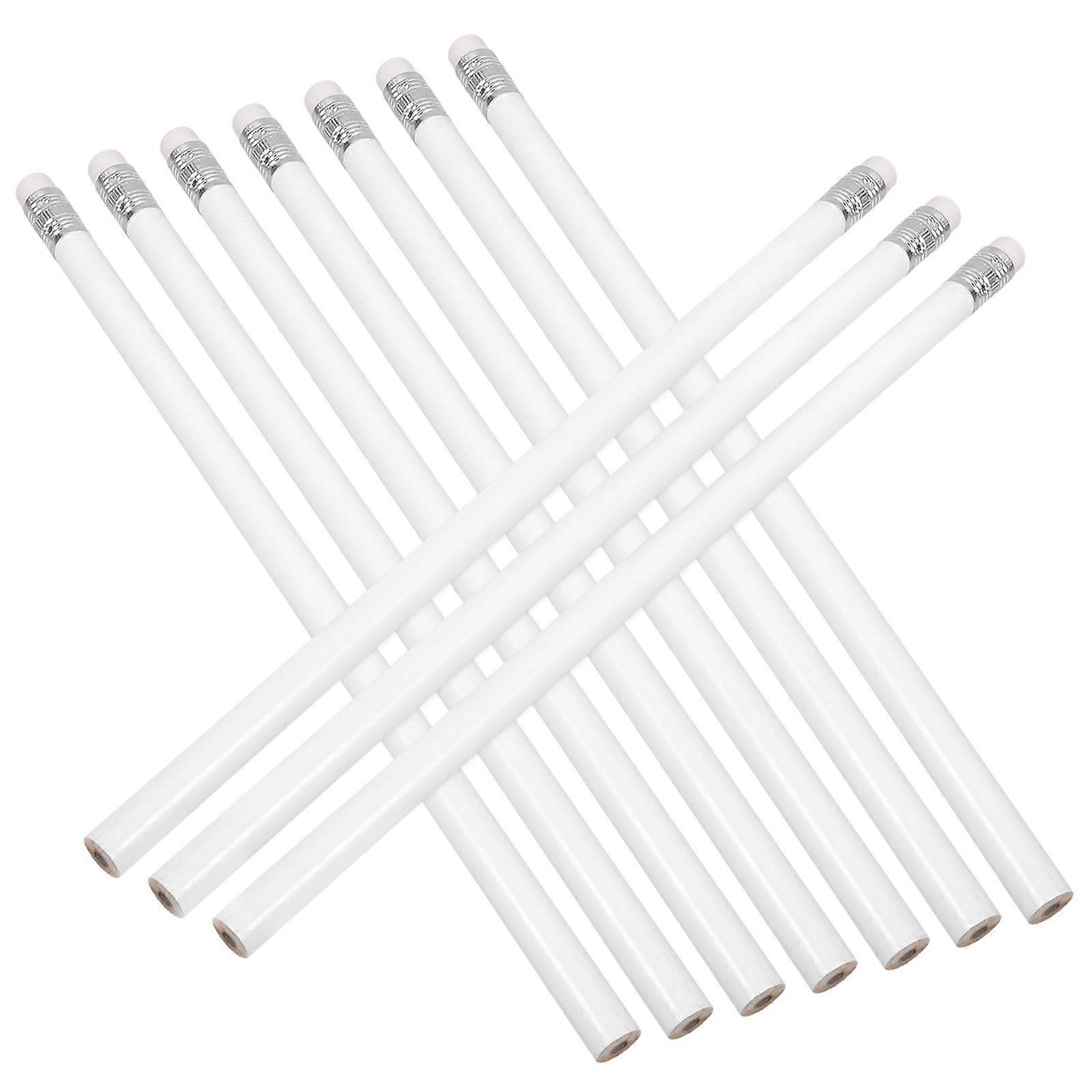 Construction Mechanical Carpenter Pencil for Marking 10Pcs White Set