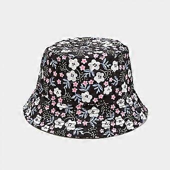 Unisex Bucket Hat Double Side Wear Fisherman Cap Omkeerbare zonnehoed voor vrouwen mannen, zwart