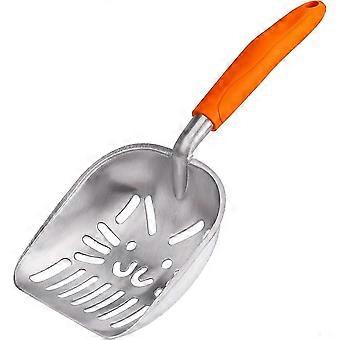 Cat litter scoop Durable aluminum metal litter box scoop with ergonomic design and rubber handle