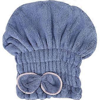 Microfiber Hair Drying Cap, Quick-Dry Hair Towel Wrap with Wide Elastic Band, Absorbent & Soft, for Women Long Hair