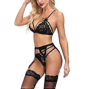 Kant ondergoed Set dames erotische lingerie Sexy riem jarretelles riem Set mode lingerie