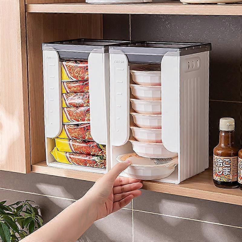 Large Capacity Instant Noodles Storage Box Plastic Folding Korean Ramen Storage Box Rectangular Space Saving