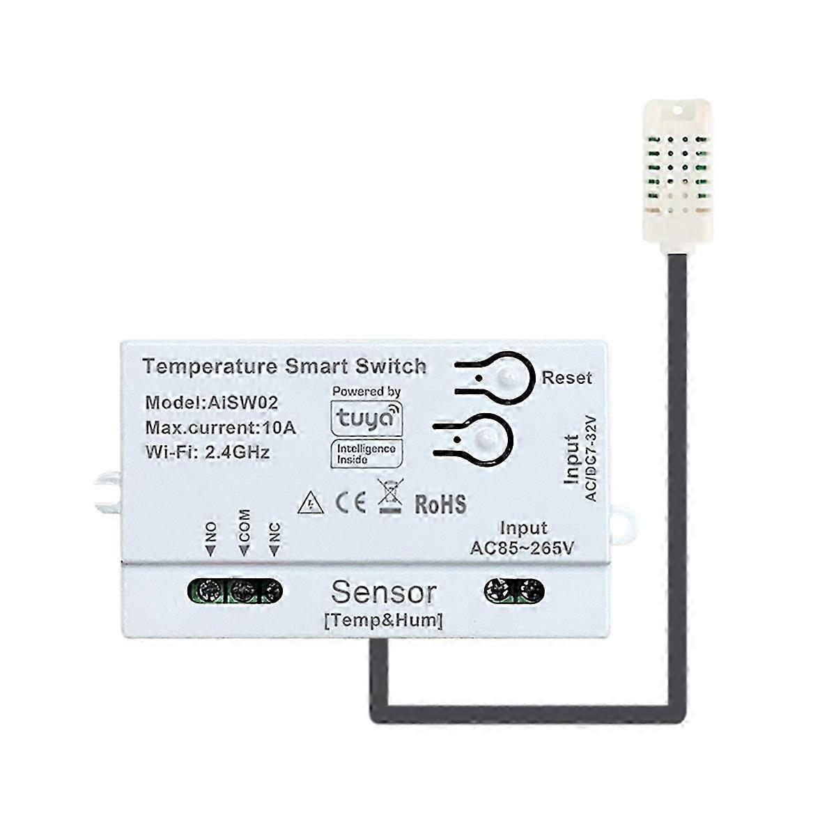 Tuya Temperature Humidity Switch Sensor WiFi Temperature Humidity Switch Sensor with Temperature and