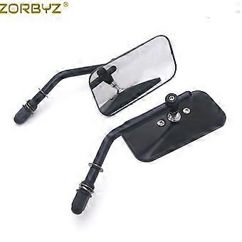 ZORBYZ Motorcycle Black Rear View Side Mirrors Rectangle Mirror For Harley Sportster 883 1200 1990-2013