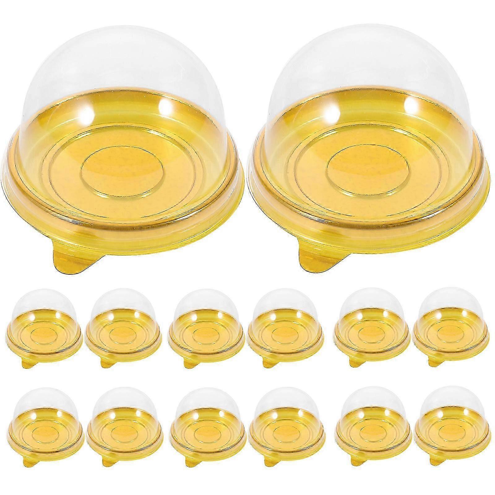 Boxes Round Plastic Packing for Food Storage 100Pcs