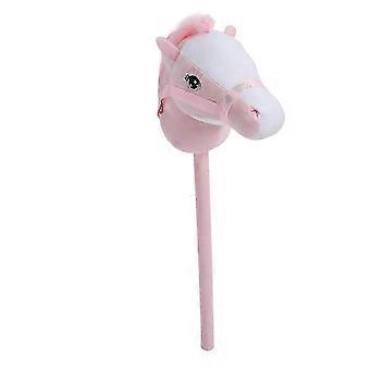2025 Hobby Horse Stick Toy 70cm Plush and PVC Cartoon Simulated Plush Handcrafted Hobby Horse Pink-chd