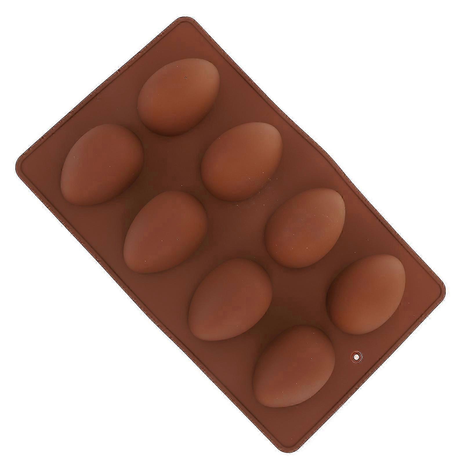 8 Cavity Easter Egg Silicone Baking Mould for DIY Chocolate Candy Baking