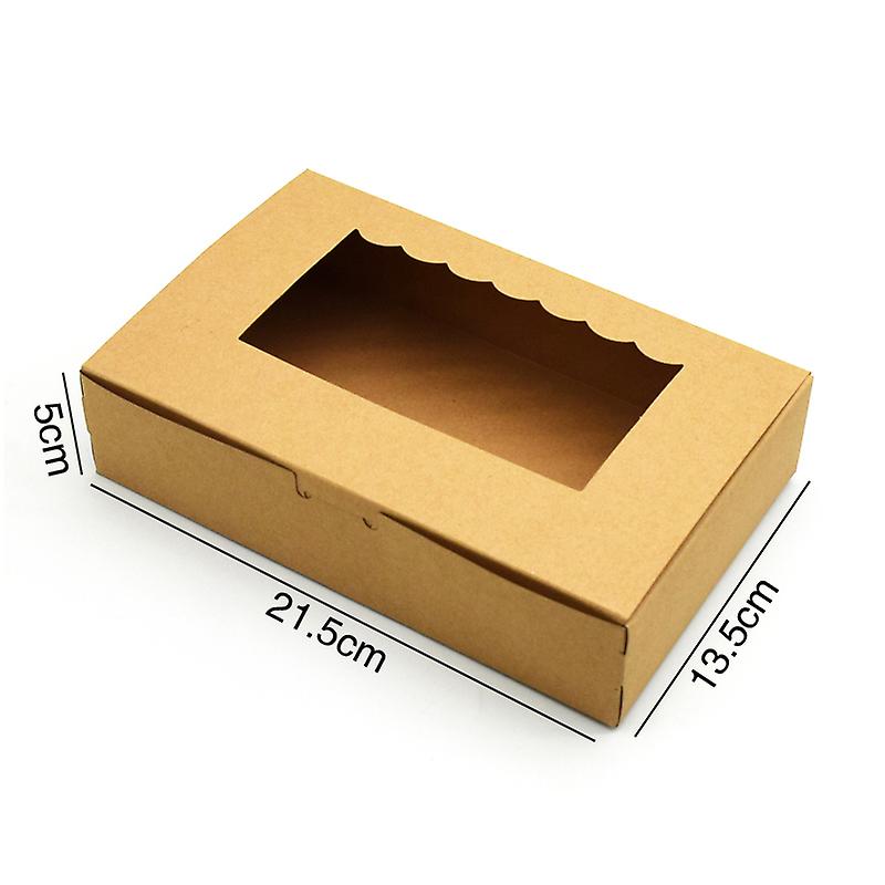Naturally Kraft Bakery Pie Box With Pvc Window Large Cookie Box