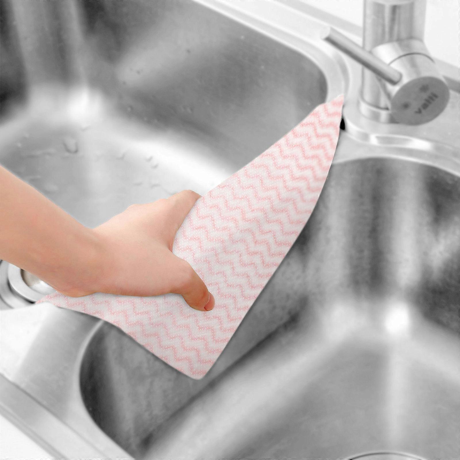 Torchons en tissu non tissé pour décontamination rapide, 80 pièces, rose