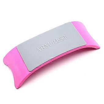 Soft Silicone Nail Arm Rest with Stable Support Base for Manicure, Rose and Grey