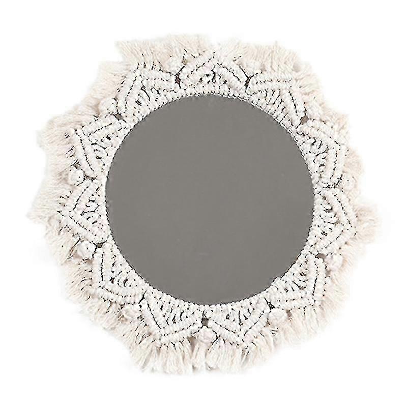 Macrame Mirror Handmade Tapestry Makeup Compact Bohemia Wall Mirrors