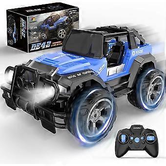 Coche de control remoto DEERC DE42, coches de carreras RC, escala 1:18, 80 minutos de juego, luz LED de 2,4 GHz, modo automático, camiones RC todoterreno con estuche de almacenamiento, SUV todoterreno.