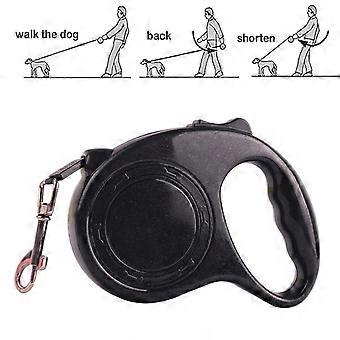 Black Automatic Retractable Dog Leash for Pet Use with 5m Traction Rope