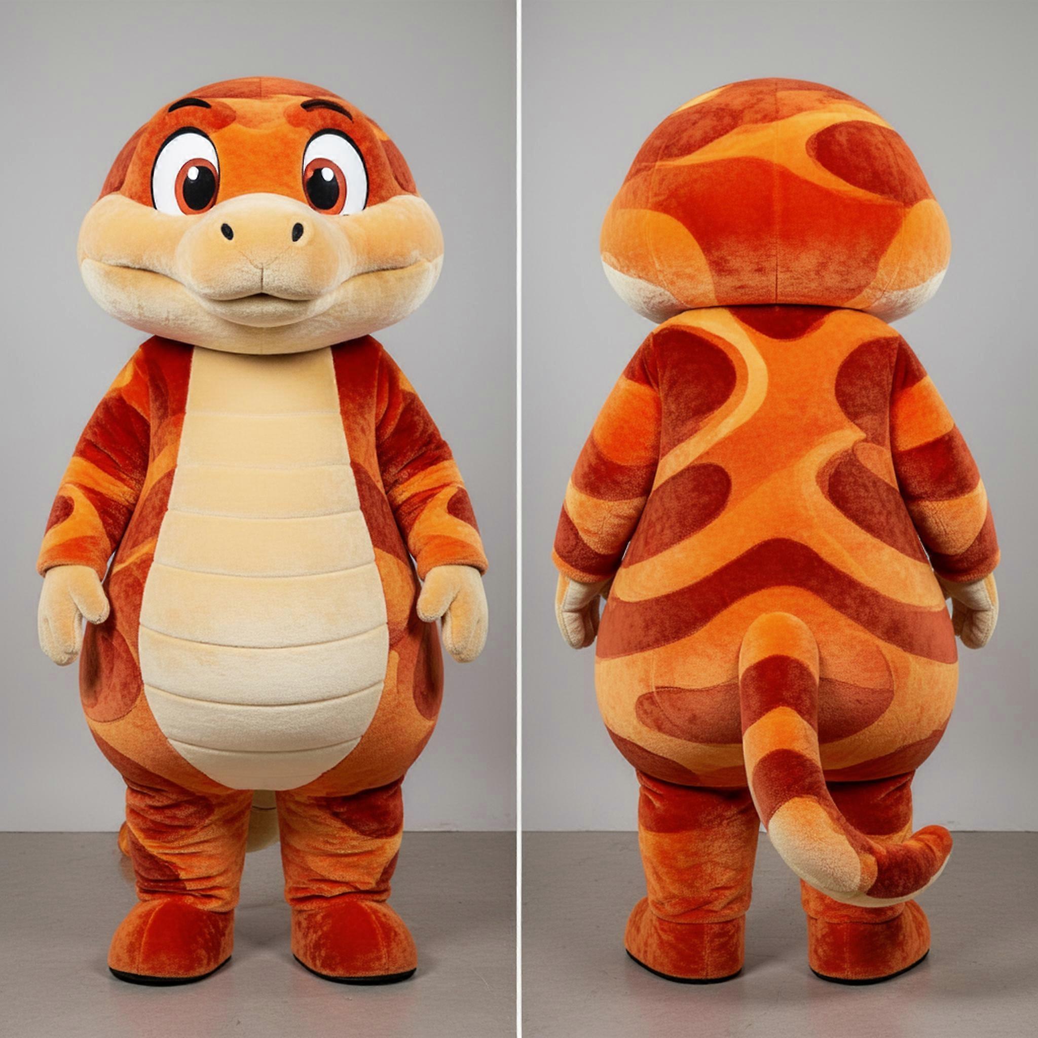 MASTICOT Rust Orange Wide Eyed Anaconda Mascot