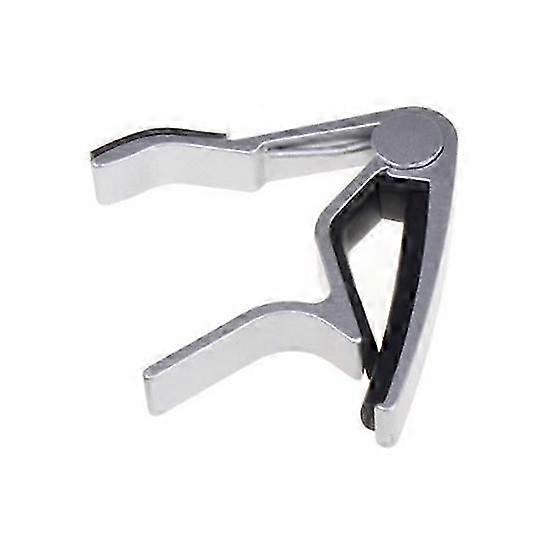 Silver capo for acoustic folk guitars - Easy trigger operation