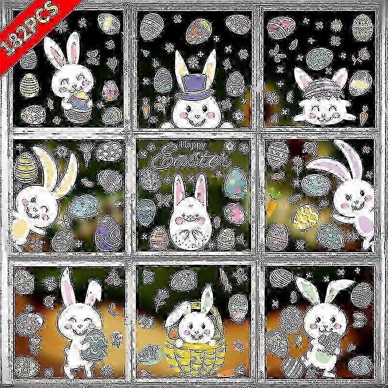 Easter Stickers, Electrostatic Easter Window Stickers For Easter Decoration, Pvc Decorative Easter Stickies Easter Showcase Easter Stickers ping