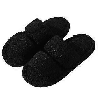 Plush Slippers - Flat Soft Sole House Shoes Keep Feet Warm for Home Relaxation_w
