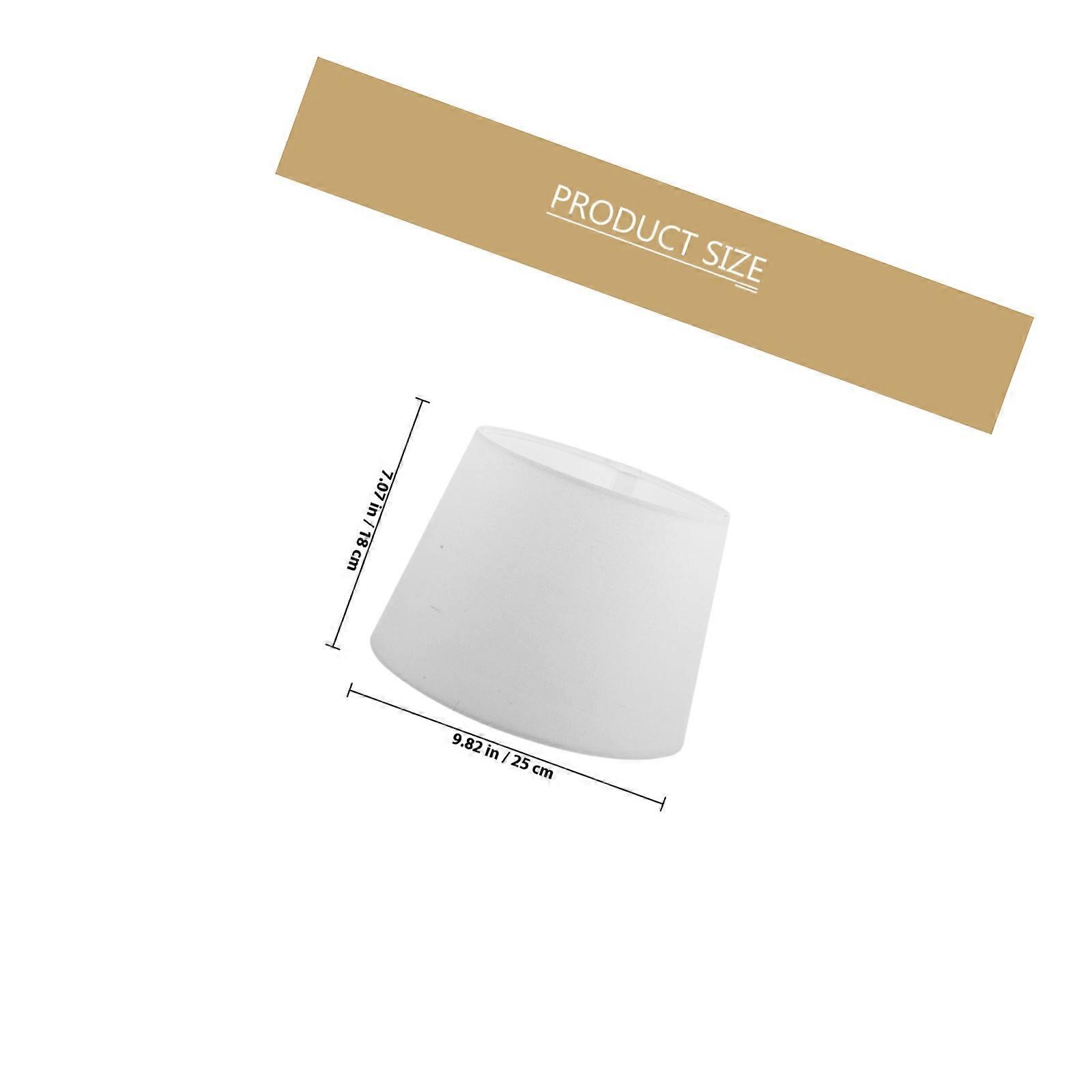 White Fabric Lampshade for Table Lamp Replacement with Rustic Design