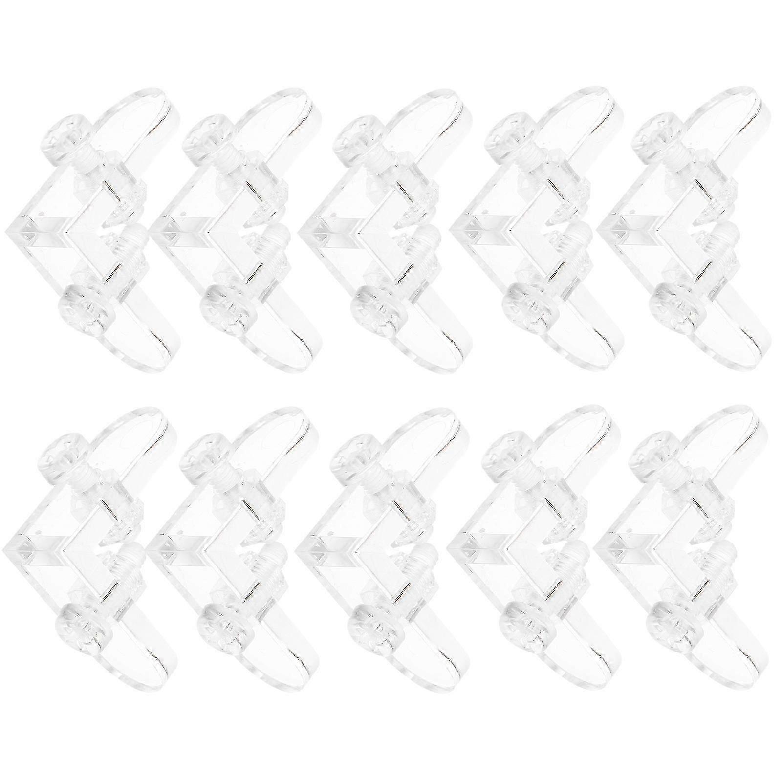 Transparent Acrylic Corner Brackets compatible with Display Boxes Providing Edge Protection 10Pcs
