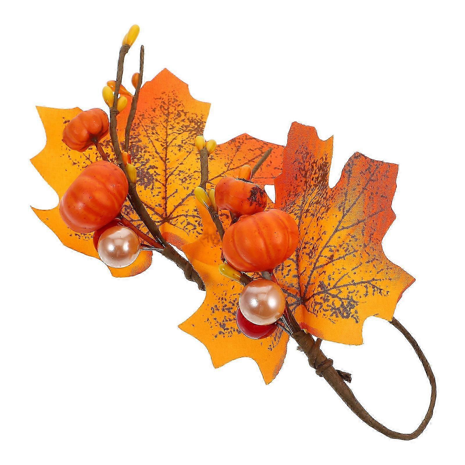 Fall Napkin Rings Maple Leaf Napkin Holders compatible with Decor 2Pcs Orange